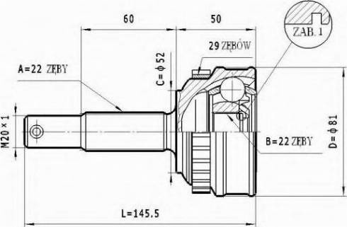 Statim C.226 - Joint Kit, drive shaft autospares.lv