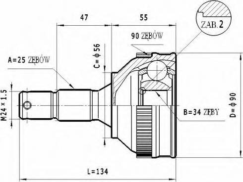 Statim C.276 - Joint Kit, drive shaft autospares.lv