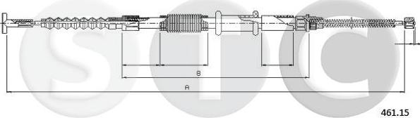 STC T481316 - Cable, parking brake autospares.lv