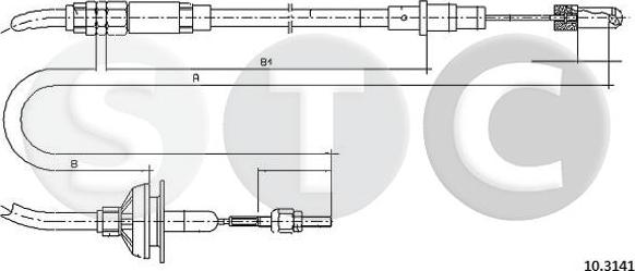 STC T483633 - Clutch Cable autospares.lv