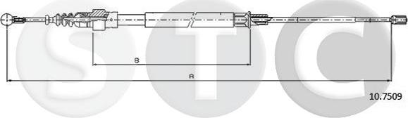 STC T483746 - Cable, parking brake autospares.lv