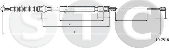 STC T483764 - Cable, parking brake autospares.lv