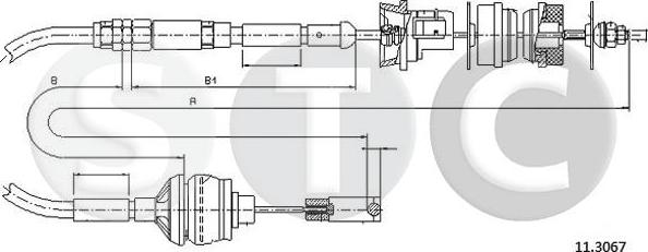 STC T482710 - Clutch Cable autospares.lv