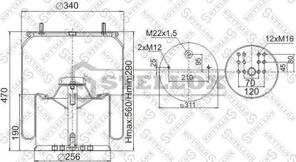 Stellox 90-08813-SX - Bellow, air suspension autospares.lv