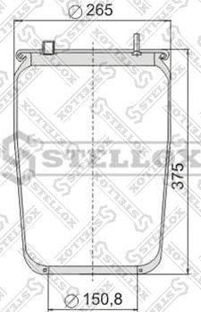 Stellox 90-08366-SX - Bellow, air suspension autospares.lv