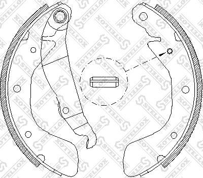 Stellox 409 100-SX - Brake Shoe Set autospares.lv