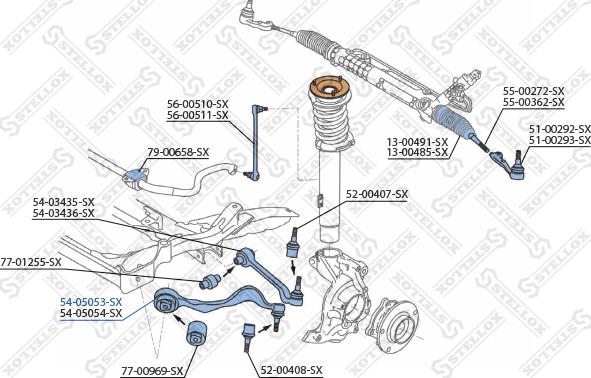 Stellox 54-05053-SX - Track Control Arm autospares.lv