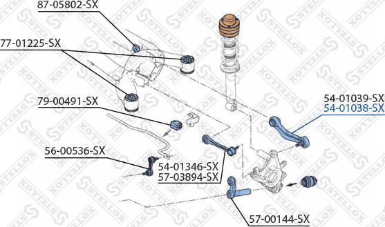 Stellox 54-01038-SX - Track Control Arm autospares.lv