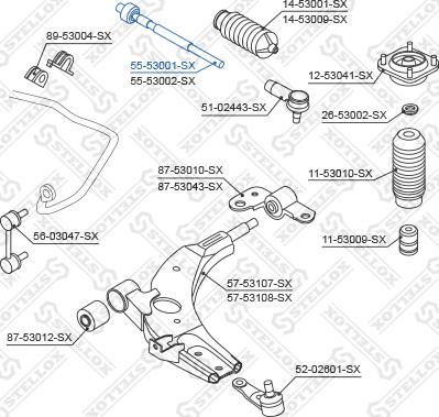 Stellox 55-53001-SX - Inner Tie Rod, Axle Joint autospares.lv