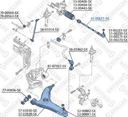 Stellox 55-05677-SX - Inner Tie Rod, Axle Joint autospares.lv