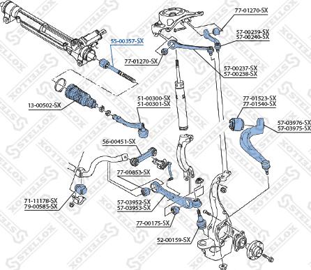 Stellox 55-00357-SX - Inner Tie Rod, Axle Joint autospares.lv