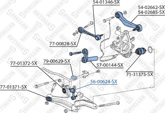 Stellox 56-00624-SX - Rod / Strut, stabiliser autospares.lv