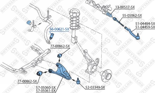 Stellox 56-00621-SX - Rod / Strut, stabiliser autospares.lv