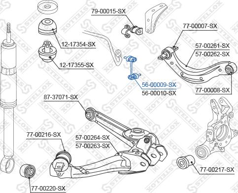 Stellox 56-00009-SX - Rod / Strut, stabiliser autospares.lv