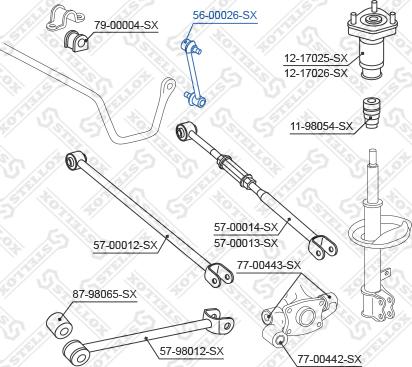 Stellox 56-00026-SX - Rod / Strut, stabiliser autospares.lv