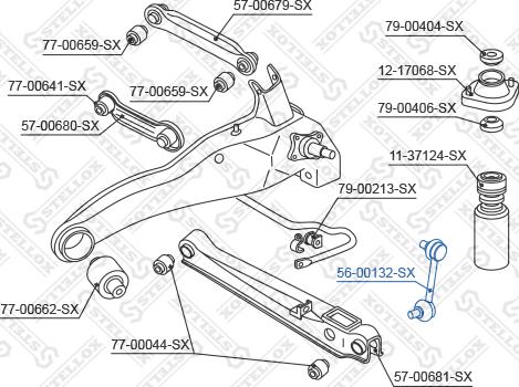 Stellox 56-00132-SX - Rod / Strut, stabiliser autospares.lv