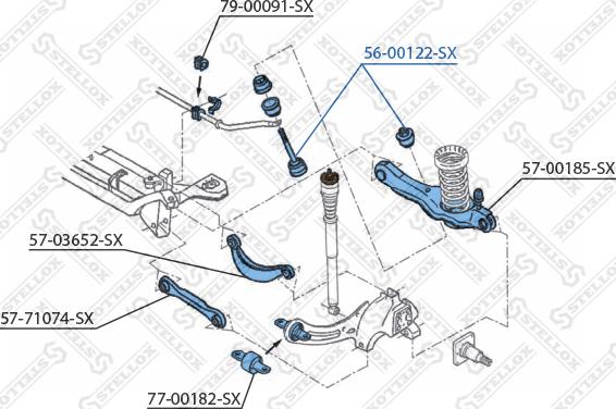 Stellox 56-00122-SX - Rod / Strut, stabiliser autospares.lv