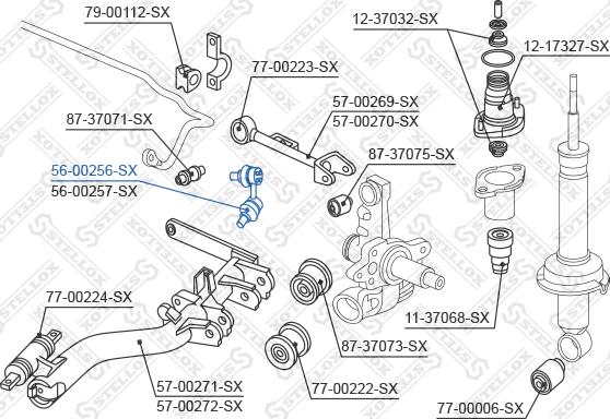 Stellox 56-00256-SX - Rod / Strut, stabiliser autospares.lv