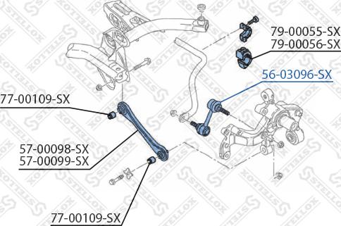 Stellox 56-03096-SX - Rod / Strut, stabiliser autospares.lv