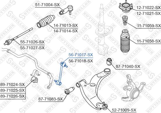 Stellox 56-71017-SX - Rod / Strut, stabiliser autospares.lv