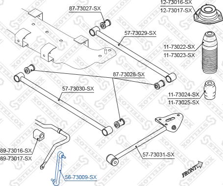 Stellox 56-73009-SX - Rod / Strut, stabiliser autospares.lv