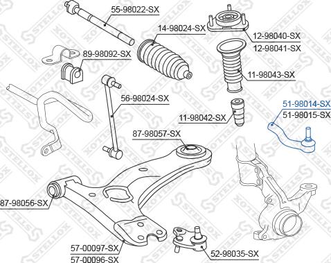 Stellox 51-98014-SX - Tie Rod End autospares.lv