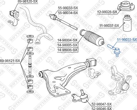 Stellox 51-98033-SX - Tie Rod End autospares.lv