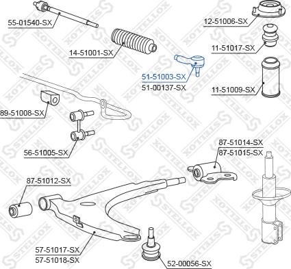 Stellox 51-51003-SX - Tie Rod End autospares.lv