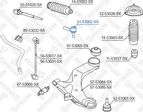 Stellox 51-51002-SX - Tie Rod End autospares.lv