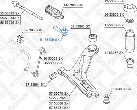 Stellox 51-53009-SX - Tie Rod End autospares.lv