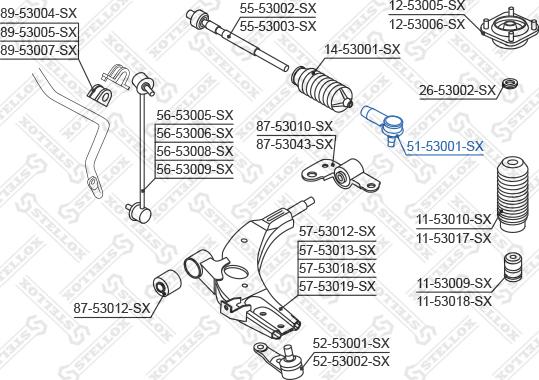 Stellox 51-53001-SX - Tie Rod End autospares.lv