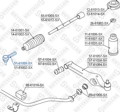 Stellox 51-61001-SX - Tie Rod End autospares.lv