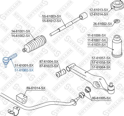 Stellox 51-61002-SX - Tie Rod End autospares.lv