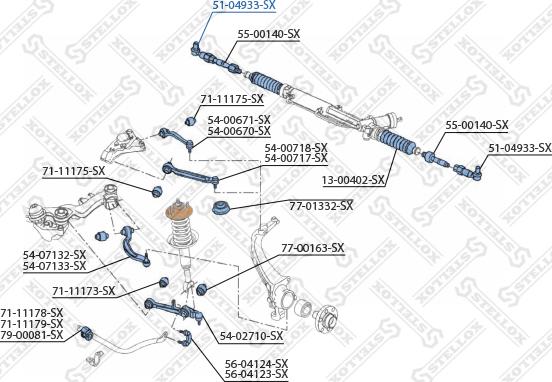 Stellox 51-04933-SX - Tie Rod End autospares.lv