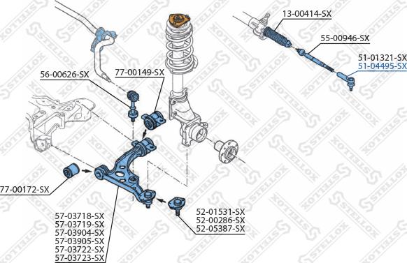 Stellox 51-04495-SX - Tie Rod End autospares.lv