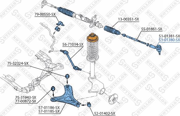 Stellox 51-01380-SX - Tie Rod End autospares.lv