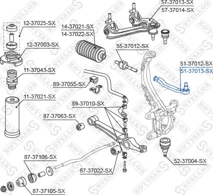 Stellox 51-37013-SX - Tie Rod End autospares.lv