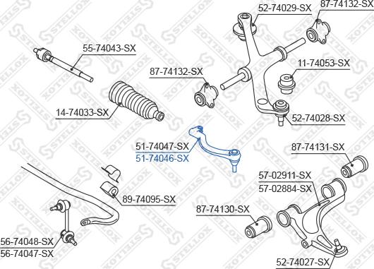 Stellox 51-74046-SX - Tie Rod End autospares.lv