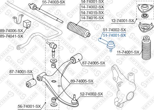 Stellox 51-74001-SX - Tie Rod End autospares.lv