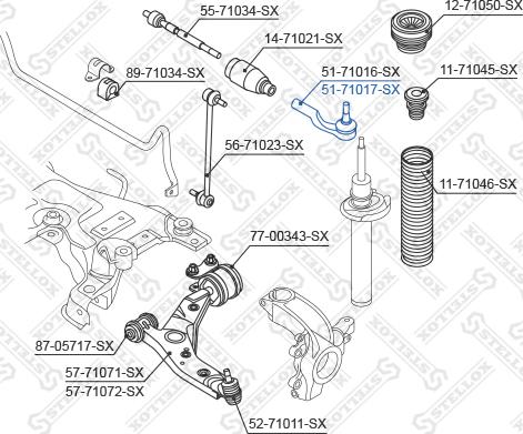 Stellox 51-71017-SX - Tie Rod End autospares.lv