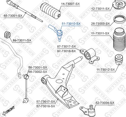 Stellox 51-73010-SX - Tie Rod End autospares.lv