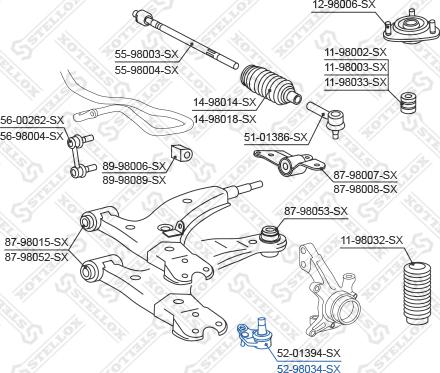 Stellox 52-98034-SX - Ball Joint autospares.lv