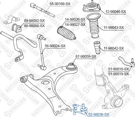 Stellox 52-98036-SX - Ball Joint autospares.lv