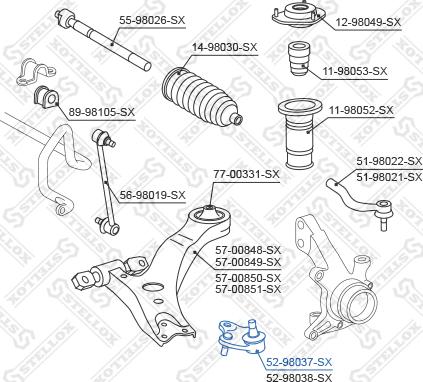 Stellox 52-98037-SX - Ball Joint autospares.lv