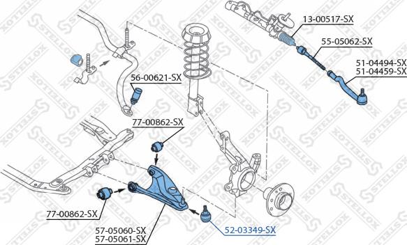 Stellox 52-03349-SX - Ball Joint autospares.lv