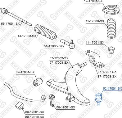 Stellox 52-17001-SX - Ball Joint autospares.lv