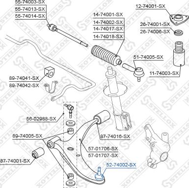 Stellox 52-74002-SX - Ball Joint autospares.lv