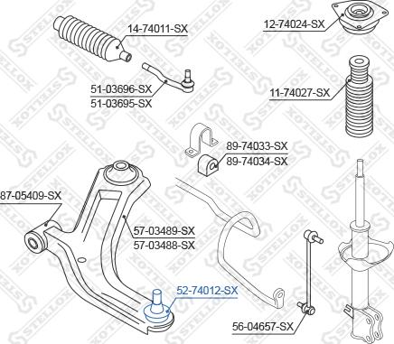 Stellox 52-74012-SX - Ball Joint autospares.lv