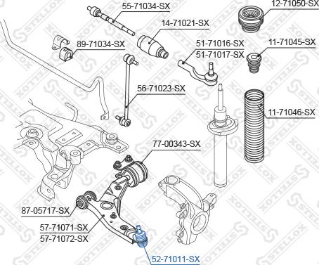 Stellox 52-71011-SX - Ball Joint autospares.lv