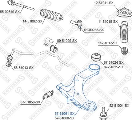 Stellox 57-51061-SX - Track Control Arm autospares.lv